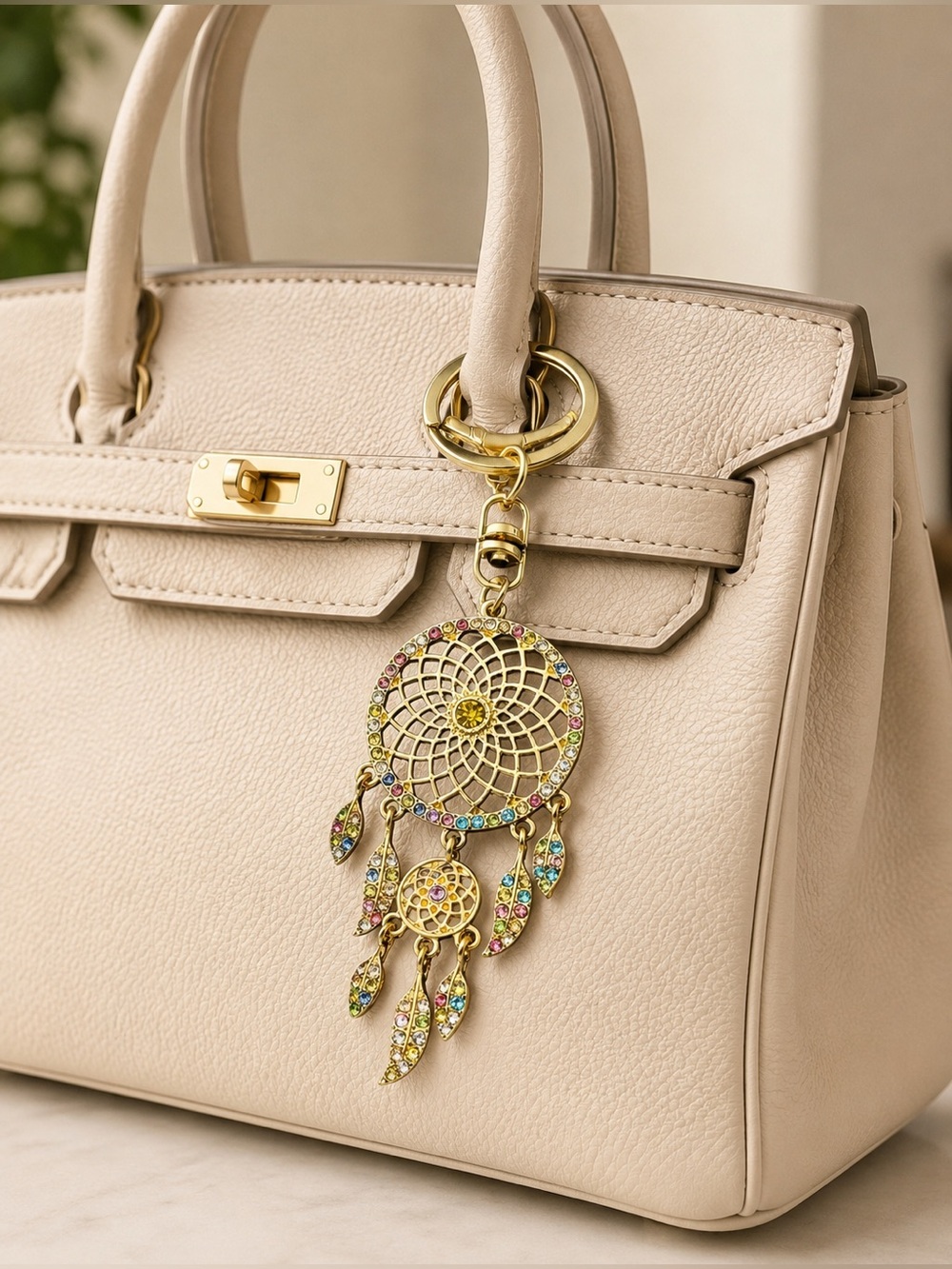 NWOT Dream Catcher Rhinestone Bag Charm/Key Chain - Picture 2 of 4